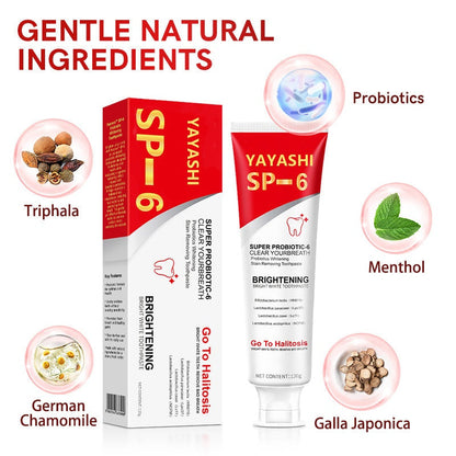 🔥2024 HOT SALE🔥YAYASHI SP-6 Probiotic Whitening Toothpaste