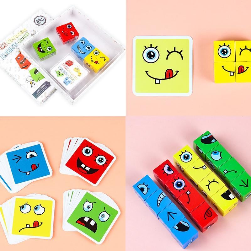 🎅Face-Changing Magic Cube Building Blocks