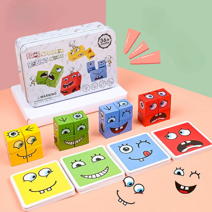 🎅Face-Changing Magic Cube Building Blocks